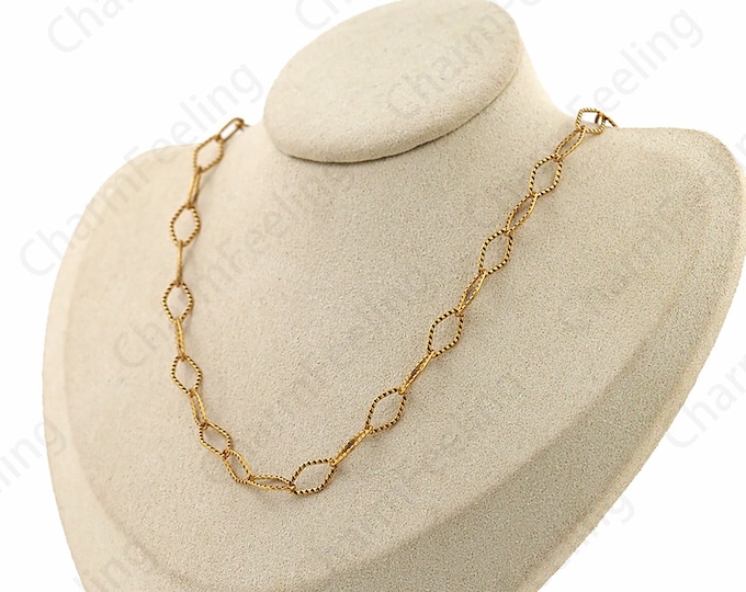 Rectangle Necklace Bronze Necklace 18K Gold Filled Square Necklace S925 Sterling Silver Necklace Fashion Necklace Gift For Her