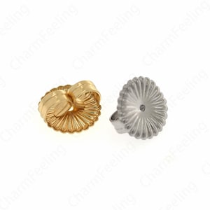 10 pair 18K Gold Filled Earring Backs, Gold Filled Ear Nut, Earring Backing, Ear Back Stopper, Earring Findings, Earring Nut 9x4.6mm