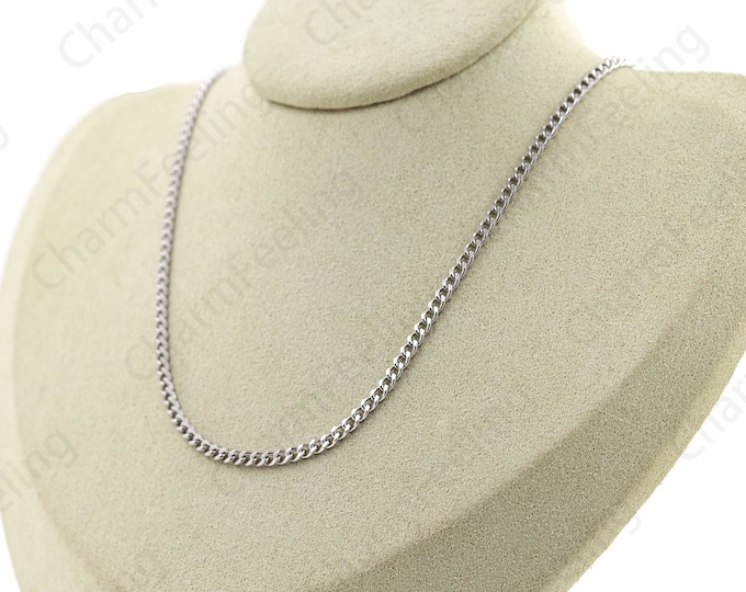 Chain Necklace, Sterling Silver Necklace, S925 Silver Necklace, Twisted Necklace, Fashion Necklace, Classic Necklace, Gift For Her