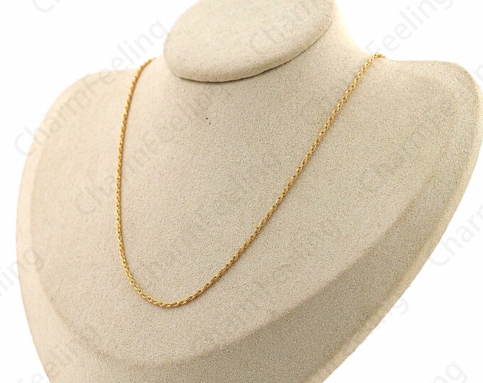18K Gold Filled S925 Silver Necklace, Cable Chain Necklace,Twisted Necklace,Sterling Silver Necklace, Fashion Necklace,Gift For Her