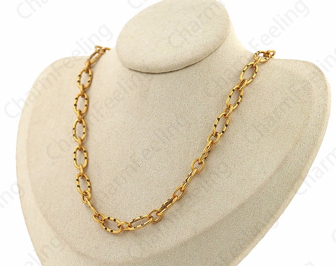 Classic Necklace Chain Necklace Paper Clip Necklace S925 Sterling Silver Necklace Square Necklace Fashion Necklace Gift For Her