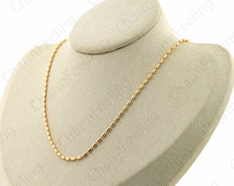 18K Gold Filled S925 Silver Necklace,Chain Necklace,Cylinder Necklace, Bar Necklace,Fashion Necklace,Classic Necklace,Gift For Her