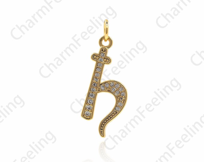 Saturn Pendant,Micropavé Alchemy Pendant, Saturn Charm, 18K Gold Filling Necklace,DIY Jewelry Making Accessories 26x9.5x1.5mm