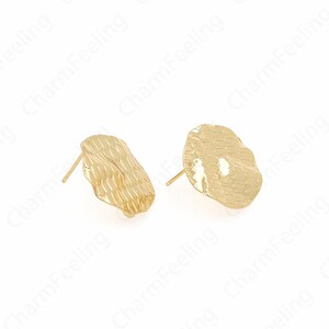 Dainty Earring Accessories, 18K Gold Filled Pierced Studs Earrings, Earring Charm, Round Earrings,DIY Earring Accessories，20x5mm