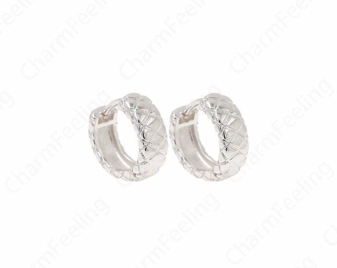 Earrings for Everyday Wear, Exquisite Earrings, 18K Silver Filled Earrings, Hoop Earrings, Minimalist Earrings, Gifts For Her 14x13.5x5mm
