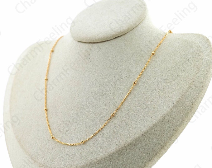 Paper Clip Necklace 18K Gold Filled Classic Necklace Square Necklace Chain Necklace S925 Silver Necklace Fashion Necklace Gift For Her