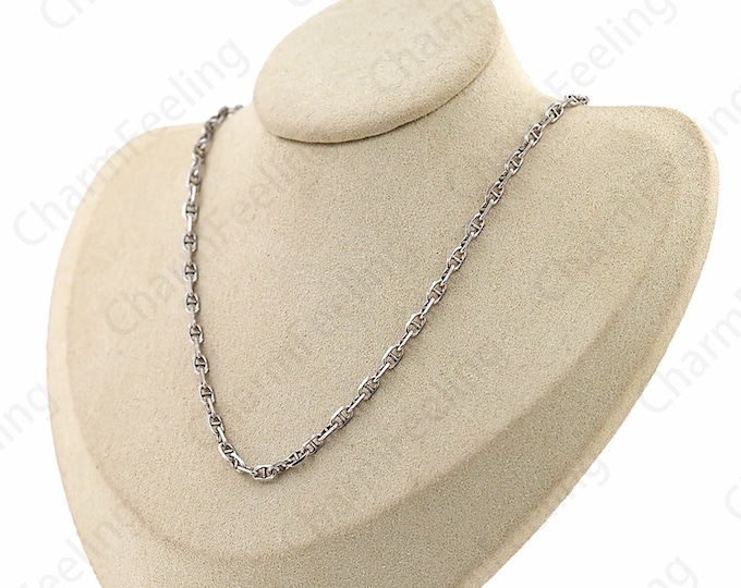Classic Necklace Sailor Chain Necklace S925 Sterling Silver Necklace Paper Clip Necklace Chain Necklace Fashion Necklace Gift For Her