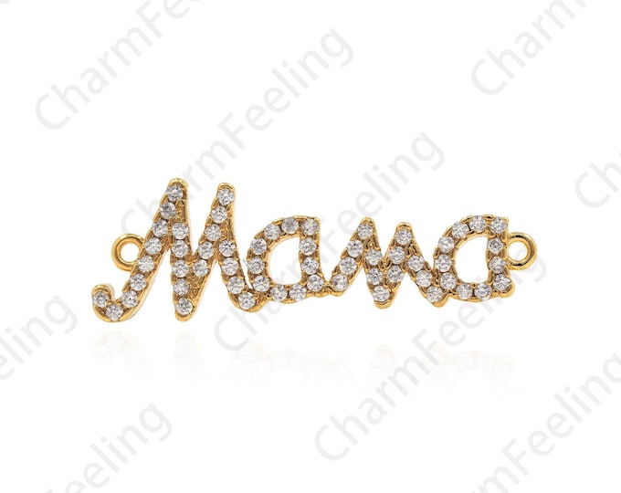 Mother connector,mothers day charm bracelet,initial necklace for mother 10*31*2mm 1pcs