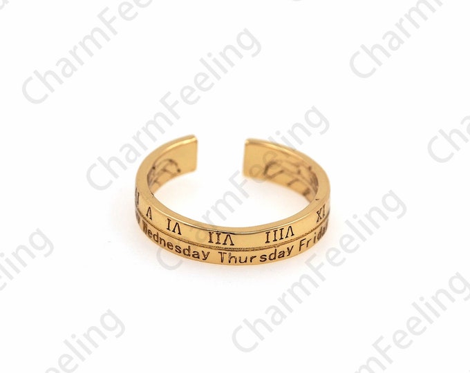 18K Gold Filled Scale Ring, Time Ring, Exquisite Gold Ring, Ring Charm, Gold ring, Gift For Her 1PCS