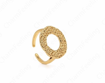 18K Gold Filled Daily Ring,Dainty Minimalist Thin Ring, Adjustable Ring, Stackable Ring, Gold Open Ring, Simple Charm