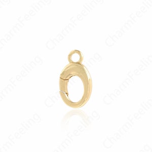 Carabiner Clasp, Spring Clasp, 18K Gold Filled Lobster Clasp, Button Clasp, Jewelry Clasp, DIY Jewelry Making Supplies,19.4x11x3.6mm