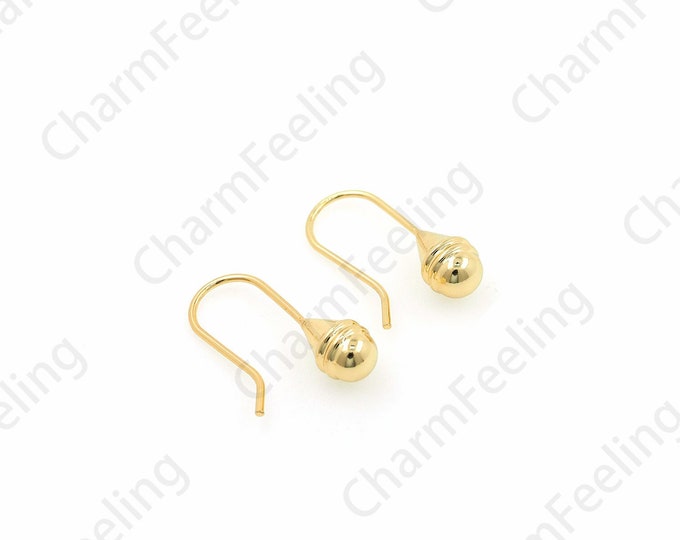 1 Pair, Bone Clip Earrings, 18K Gold Filled Minimalist Clip Earrings, Earmuffs, Thin Earrings, Earring Accessories, 24x7mm