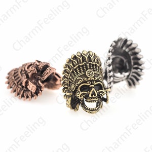 Antike Häuptling Perlen, Häuptling Anhänger geeignet Zur Herstellung von 550 Paracord Armbänder 23.3x17x12.8 mm Loch: 6.9 mm 1Stk
