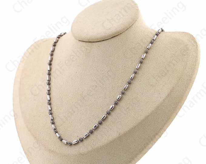 Cylinder Necklace,Fashion Necklace,Classic Necklace,Oval Necklace,S925 Silver Necklace,Chain Necklace,Sterling Silver Necklace,Gift For Her