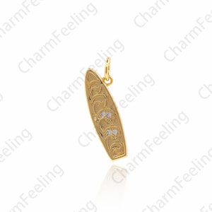 Water Ski Pendant, Surfer Charm, Sports Charm, Surfboard Charm,DIY Jewelry Making Accessories 21×6.3×3.3mm 1pcs