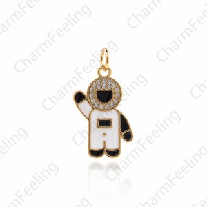 Astronaut Pendant, Astronaut Space Necklace, Astronomy Charm, DIY Jewelry Making Accessories 23.5x12.3x1.5mm 1pcs