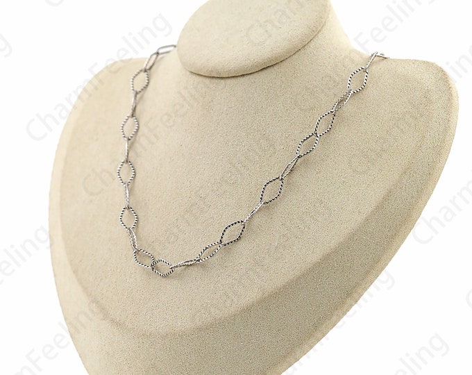 S925 Sterling Silver Necklace Square Necklace Rectangle Necklace Chain Necklace Fashion Necklace Classic Necklace Gift For Her