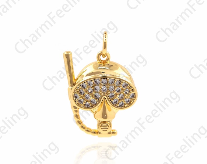 Diver Pendant, Sports Jewelry, Unique Gift For Swimming Team, DIY Jewelry Making Accessories 20×13×3.4mm 1pcs