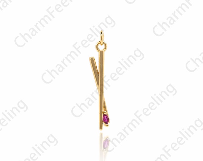 Chopsticks Pendant, Tableware Charm, Gourmet Pendant, DIY Jewelry Making Accessories 25.7×4.2×2.4mm 1pcs