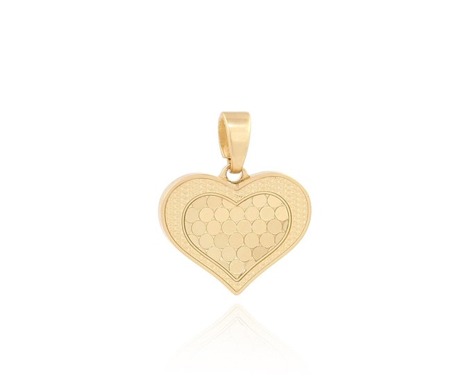 Dainty Heart Necklace, Fashion Charm,Heart Charm, 18K Gold Filled Heart Pendant,Love Necklace, DIY Jewelry Accessories 16x14x1.8mm
