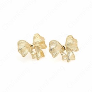 Dainty Butterfly Stud Earrings,Butterfly Earrings, 18K Gold Filled Insect Earrings,Butterfly Jewelry, DIY Jewelry Supplies, 25.5x31.5x1.6mm