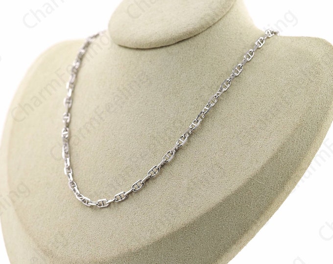 Sailor Chain Necklace S925 Sterling Silver Necklace Paper Clip Necklace Chain Necklace Fashion Necklace Classic Necklace Gift For Her