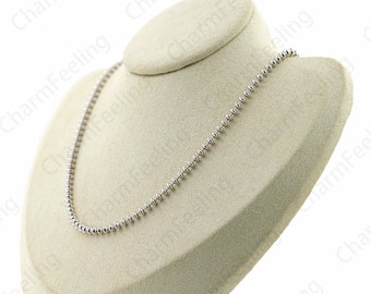 Abacus Bead Necklace, S925 Silver Necklace, Beaded Necklace, Gift for Her, Chain Necklace, Fashion Necklace, Classic Necklace,