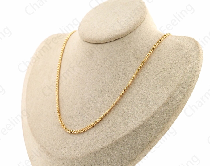 Sterling Silver Necklace, Cable Chain Necklace,Twisted Necklace,18K Gold Filled S925 Silver Necklace, Fashion Necklace,Gift For Her