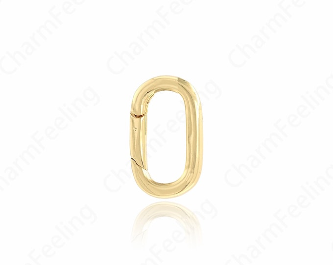 Rectangular Clasp, Snap Clasp, Geometric Clasp, Door Knocker, 18K Gold Filled Oval Clasp, DIY Jewelry Accessories,22x13.3x3.2mm