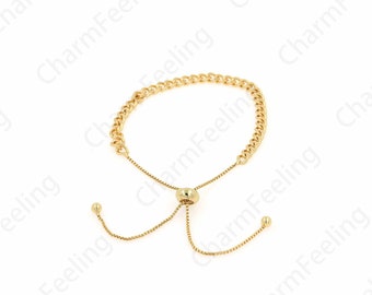 18K Gold Filled Thin Circle Bracelet O-Shaped Pin Bracelet Round Bracelet Men's Gold Thin Circle Bracelet 15CM