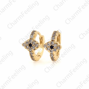 18K Gold Filled Round Eye Earrings,Signet Earrings Micropavé Zircon Eye Earrings,Lucky Eye Earrings,Gift For Wife, 13x14x8mm