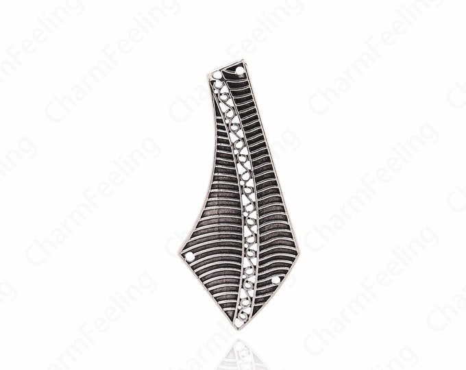 Antique silver Swords Knife Charms.Micropavé CZ Sword pendants.70x34.5x1.6mm