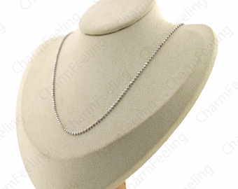 S925 Silver Necklace, Classic Necklace,Ball Necklace Anniversary Gift, Silver Bead Necklace, Chain Necklace, Fashion Necklace, Gift For Her,