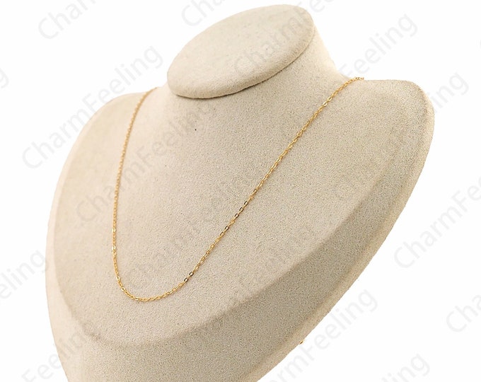 Chain Necklace 18K Gold Filled S925 Sterling Silver Necklace Paper Clip Necklace Square Fashion Necklace Classic Necklace Gift For Her