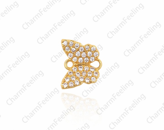 Butterfly connector/link, butterfly pendant/for personalized jewelry discovery  9.9*8*2.2mm 1pcs