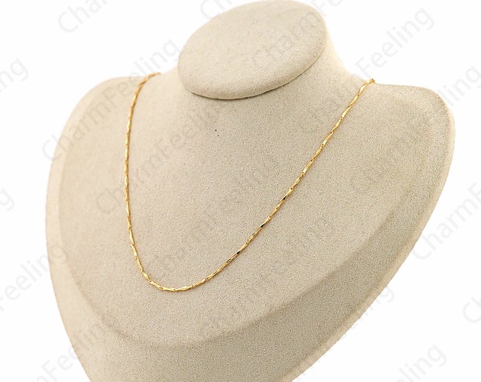 Bar Necklace,Fashion Necklace,Chain Necklace,18K Gold Filled S925 Silver Necklace,Cylinder Necklace, Classic Necklace,Gift For Her