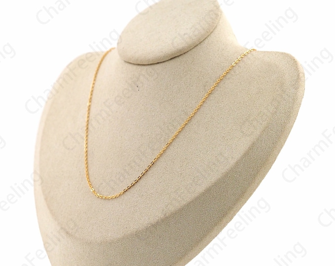 S925 Sterling Silver Necklace Chain Necklace Rectangle Necklace 18K Gold Filled Square Necklace Fashion Necklace Gift For Her