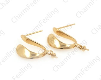 18K Gold Filled Geometric Earrings Simple Earrings Fashion Earrings The Charm Of Earrings A Gift For Her, Earring Accessories 21mm 1 pair