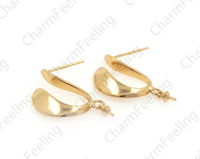 18K Gold Filled Geometric Earrings Simple Earrings Fashion Earrings The Charm Of Earrings A Gift For Her, Earring Accessories 21mm 1 pair