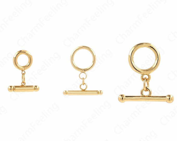 Round Clasp, Carabiner, Gold Clasp, OT Clasp, 18K Gold Filled Necklace Clasp, Bracelet Clasp, DIY Jewelry Supplies