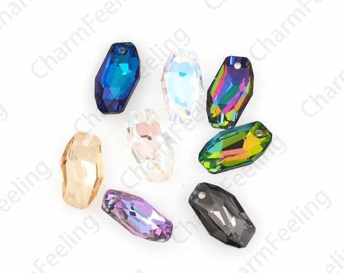 120pcs Meteor Crystal Pendants,  Graphic Pendant Necklace, 6673 Crystal Pendants, Crystal AB, DIY Crystal Accessories