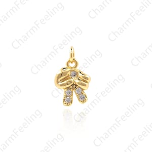 Victory Hanger, gesturing hand charme, vrede hand teken kettingen voor jewerly maken 14×8,5×2.6mm 1pcs