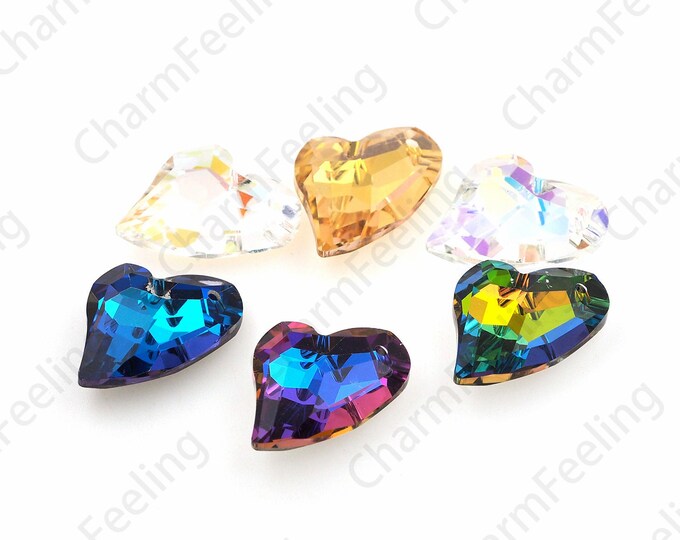 168pcs crystal 6261 Necklace, Heart-Shaped Pendant, Crystal AB, Heart-Shaped Necklace, Multi-Color Options, DIY Jewelry Crystal Accessories