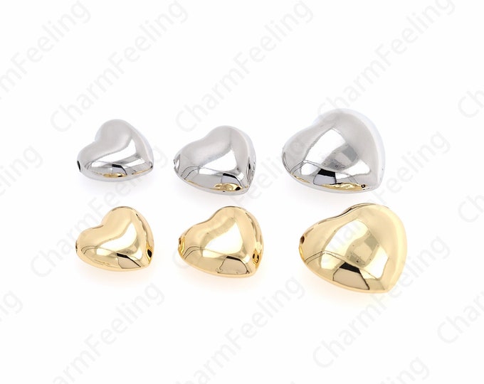 Spacer Beads Charm, Love Spacer Beads,18K Gold Filled Heart-Shaped Spacer Beads,Love Charm,DIY Jewelry Accessories