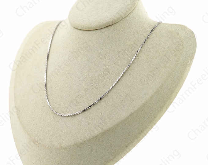 Chopin Necklace,Rectangle Necklace Chain Necklace S925 Sterling Silver Necklace Square Necklace Fashion Necklace Gift For Her