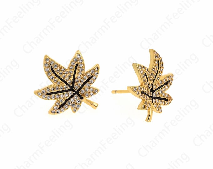 Gold Leaf Earrings,Boho Earrings,18K Gold Filled Branch Earrings,Gold Earrings Jewelry,Suitable For Anniversary Gifts 18x17x3mm