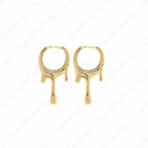 Dainty Fringe Earrings,Bar Earrings,Drop Earrings, Boho Earrings,18K Gold Filled Long Earrings,Drop Shape Earrings,28x14x3mm