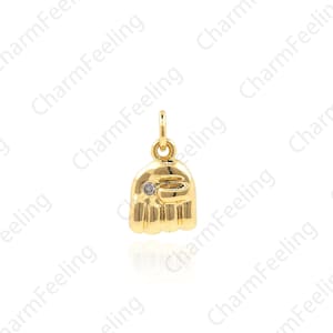 Gold Fist Charm,CZ Micro Pave Fist Jewelry,Rock On Hand Charm,DIY Jewelry Making Accessories 11.5×6.5×2.3mm  1pcs