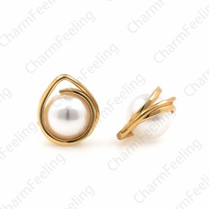 Pearl Pendants, Drop-Shaped Pendants, Pearl Necklaces, Drop-Shaped Pearl Pendants, DIY Jewelry Making Accessories 18.5x15.5x11.5mm 1pcs