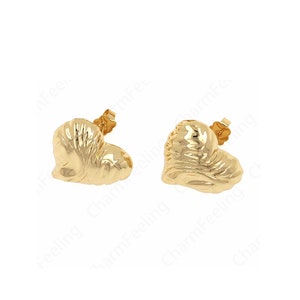 1 paar, sierlijke liefde oorbellen, 18K goud gevulde liefde oorbellen, liefde charme, hartvormige oorbellen, een cadeau voor haar, 20x22x5.5mm